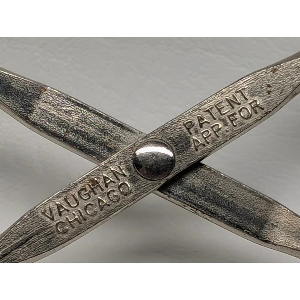 Vaughan Chicago Vintage Metal Tongs Patent App For Kitchen Bar Tool